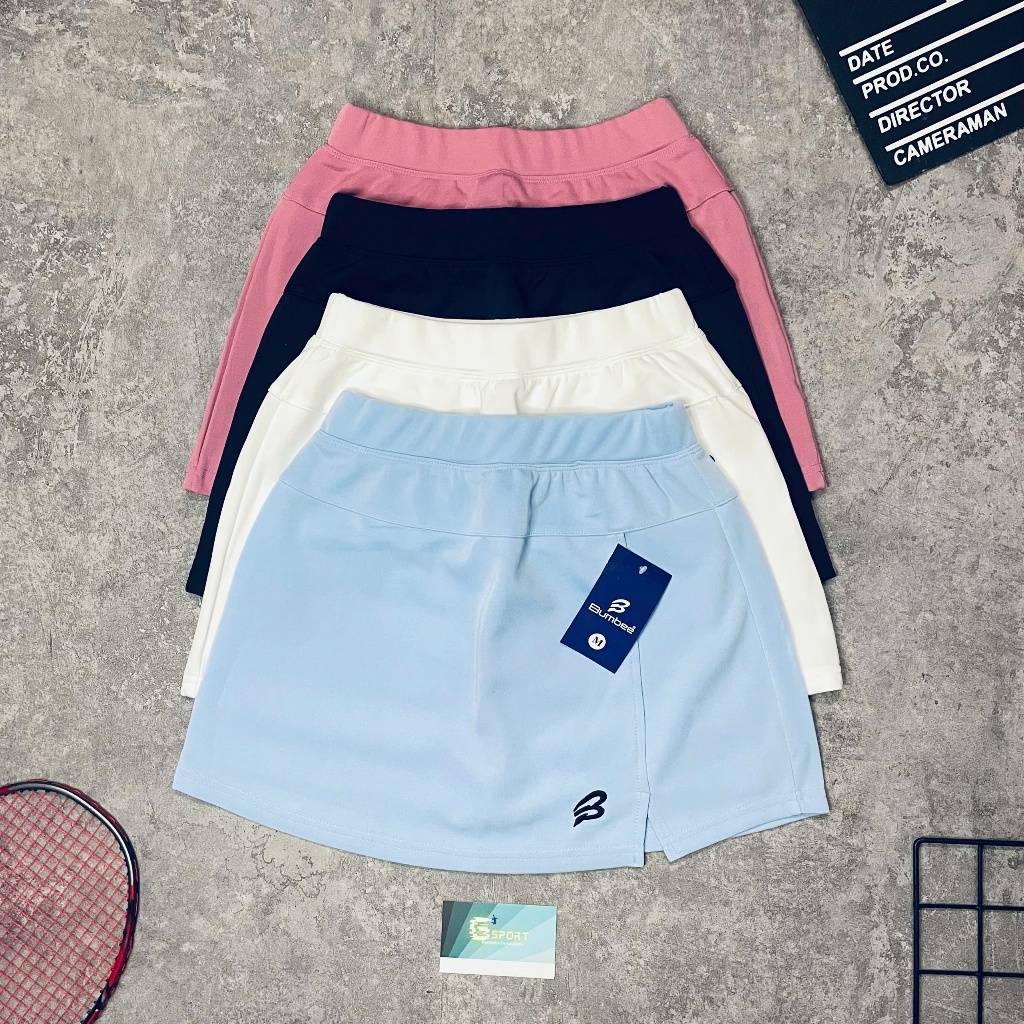 Váy Cầu Lông Bumbee Nữ, Váy Pickleball Nữ Bumbee Nhiều Màu, Vải Mềm Mại Form Đẹp Có Quần Bảo Hộ