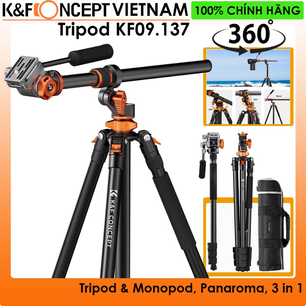 Chân Máy ảnh Tripod K&F Concept KF09.137