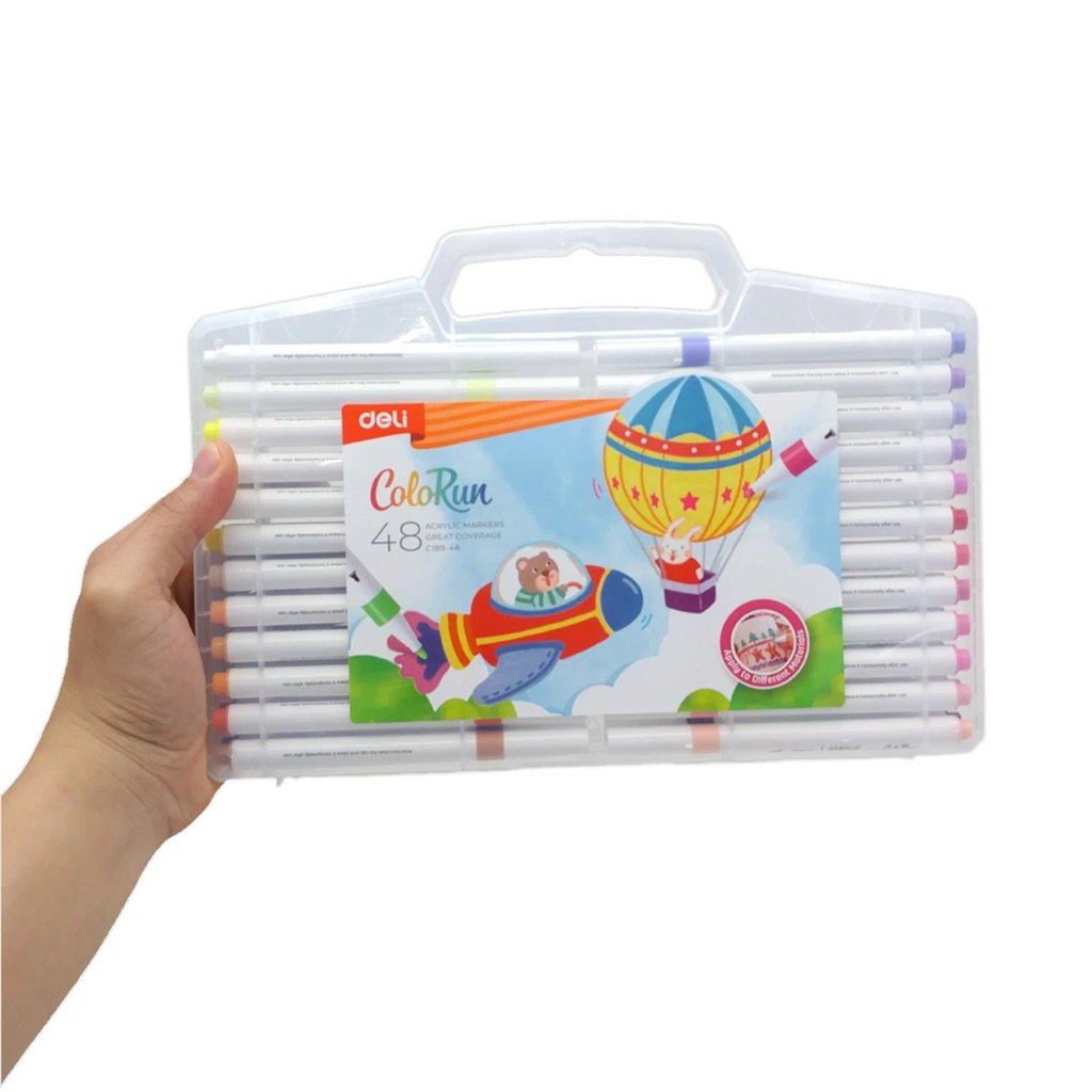 DELI_ ACRYLIC _ Hộp 12/24/36/48/60 màu Deli Acrylic cao cấp