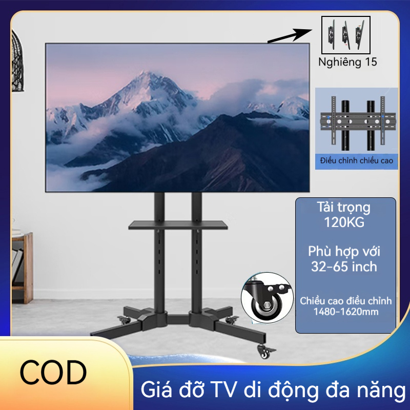 32-85 Inch Giá Treo Tivi Di Động Kệ Treo Tivi Có Bánh Xe Di Chuyển，Giá Đỡ Tivi Cho Phòng Khách Và Ph