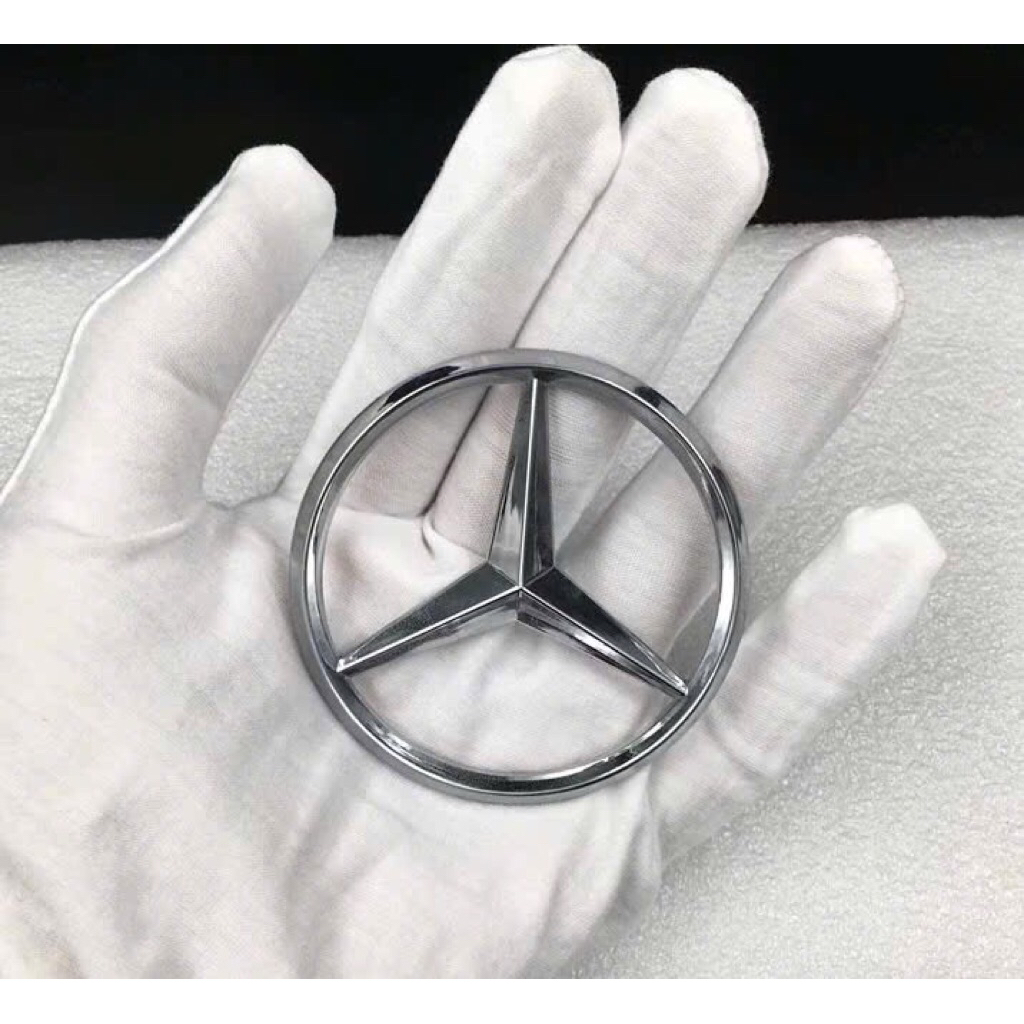logo mercedes benz 7cm logo biểu tượng nhãn dán huy hiệu thay thế cho mercedes benz 70mm đường kính 