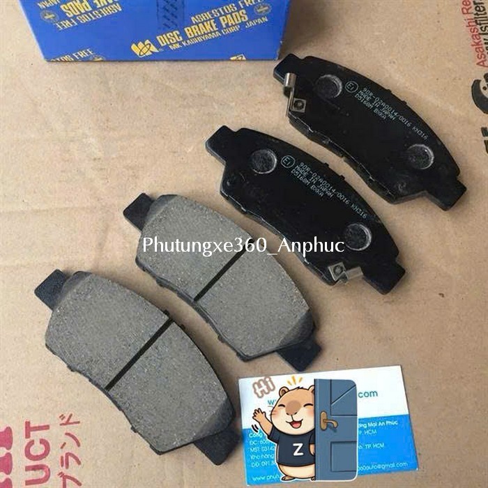 Bố thắng trước Honda City 2014-2021, Honda Jazz 2017-2021 hàng cao cấp MK Kashiyama #MK D5070M (Bộ)
