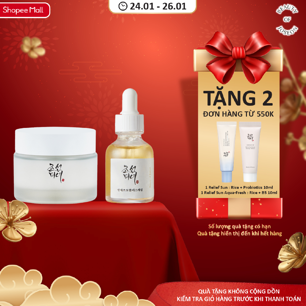 Combo Beauty Of Joseon Glow Serum Proplis + Niacinamide 30ml & Beauty Of Joseon Dynasty Cream 50ml