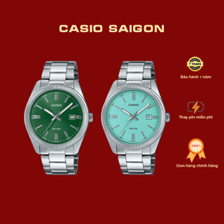 (Chính Hãng) Casio Nam MTP-1302D Dây Kim Loại Mặt Xanh Size 38.5mm - Bảo Hành 7 Năm