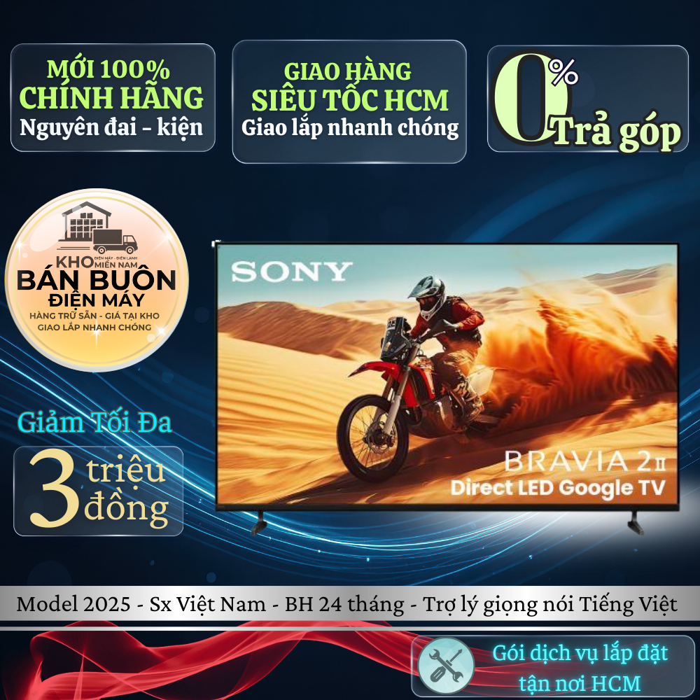 K-43S25VM2 Google Tivi Sony – 43 Inch 4K, Trợ lý giọng nói Tiếng Việt, Model 2025 | K-43S25VM2