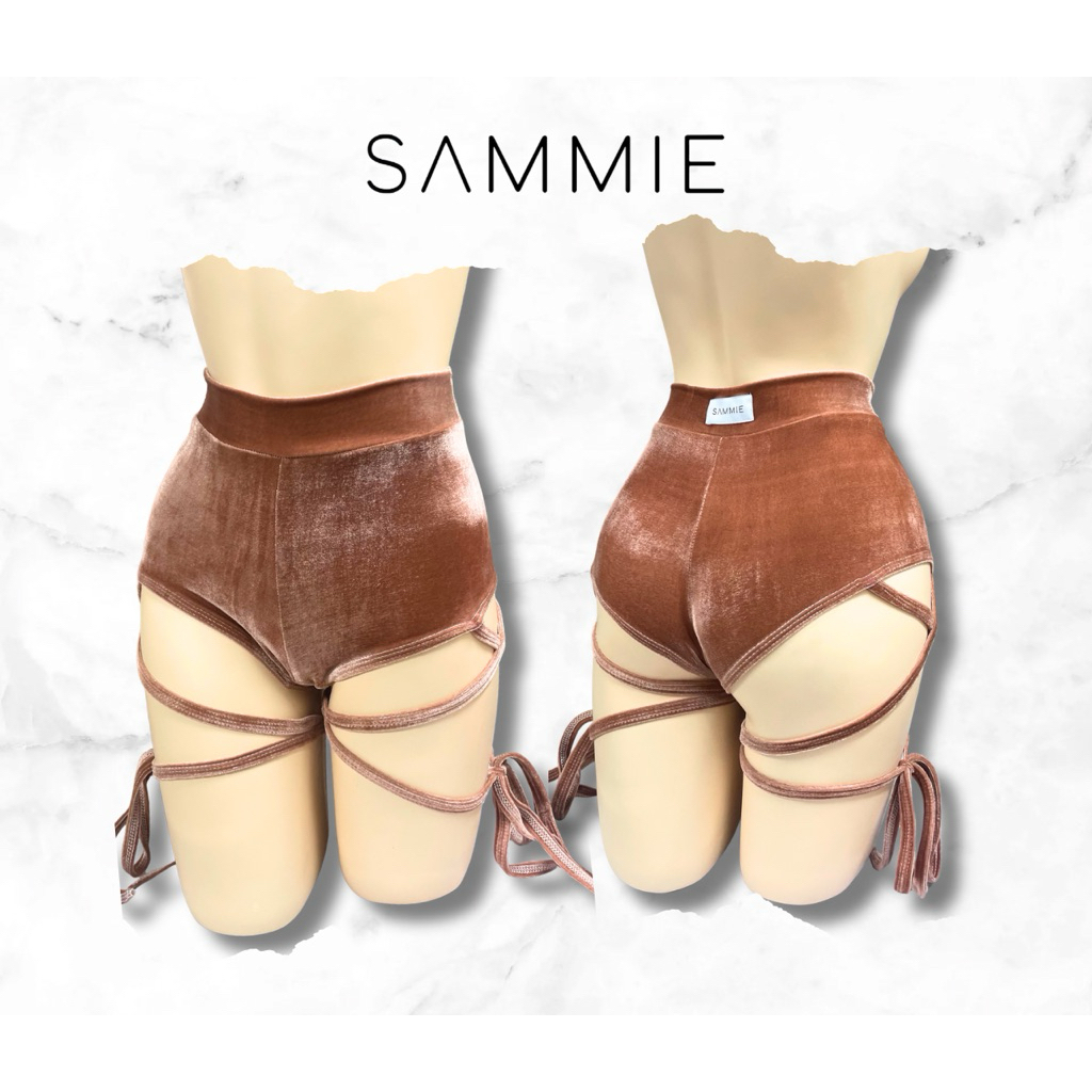 Quần Twerk / Pole Dance dây cột đùi vải nhung đủ màu, tập nhảy, pole wear