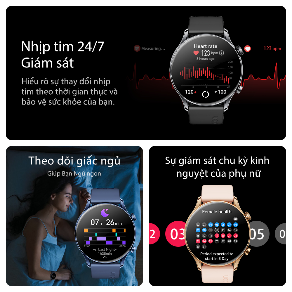 [Bán Chạy] Aolon GTR 3 Đồng hồ thông minh Độ dày 8,8mm Chống nước IP68/AOD/Màn hình AMOLED 1.43'' Đồng hồ nam | BigBuy360 - bigbuy360.vn