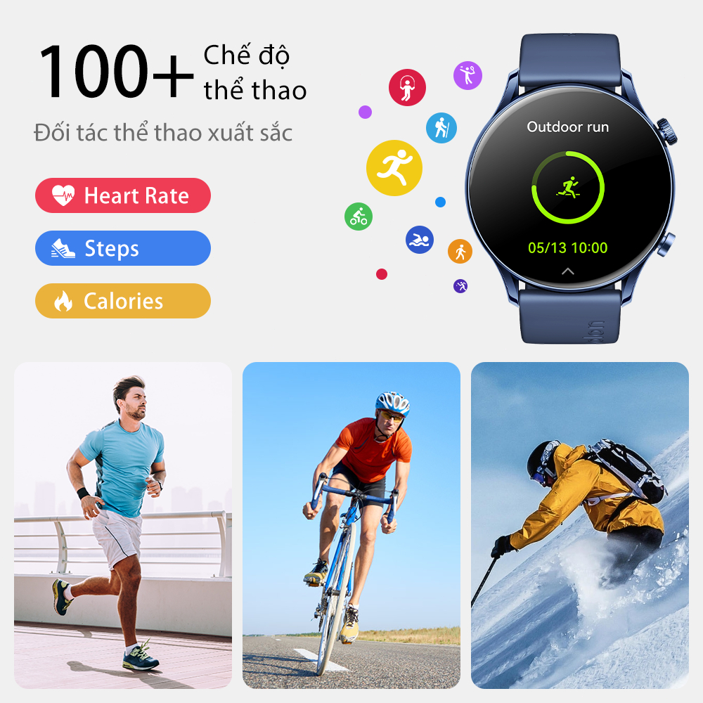 [Bán Chạy] Aolon GTR 3 Đồng hồ thông minh Độ dày 8,8mm Chống nước IP68/AOD/Màn hình AMOLED 1.43'' Đồng hồ nam | BigBuy360 - bigbuy360.vn