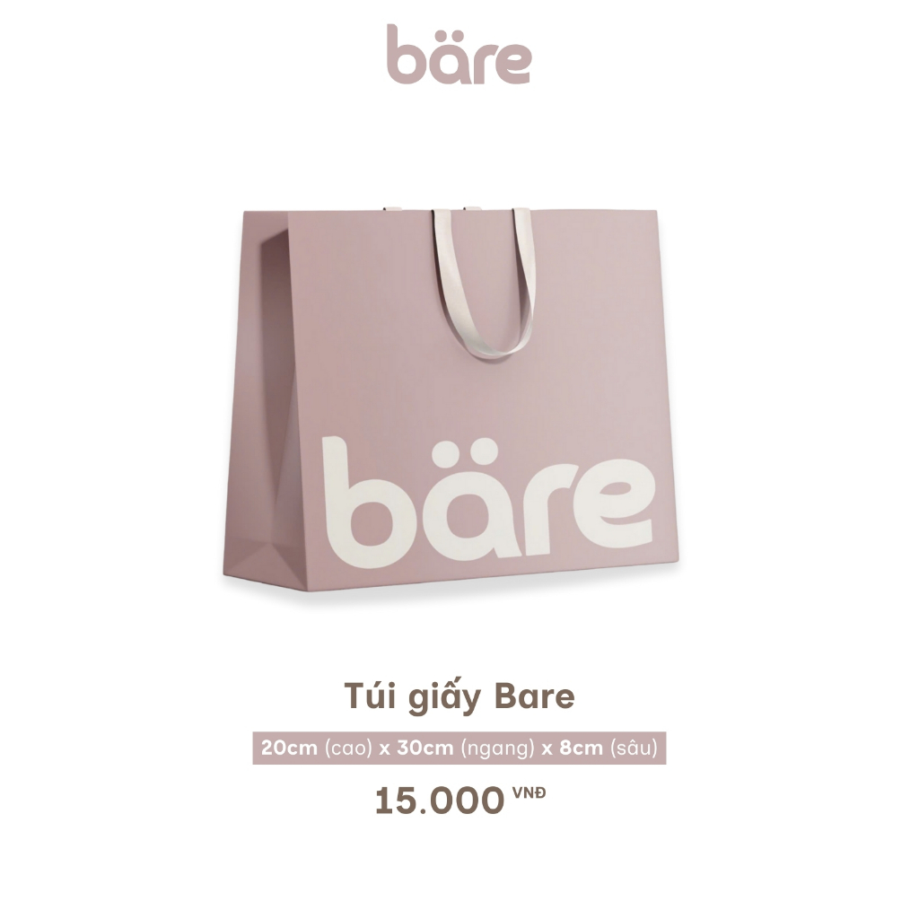 Phụ kiện Bare Túi giấy đựng đồ cho bé, túi quà tặng size 30x20x8 cm