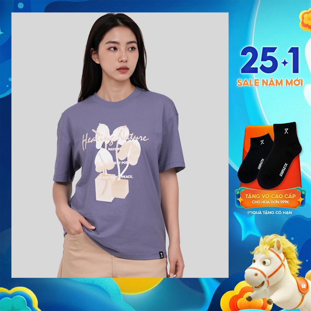 Áo Thun Nữ Coupe TX Form Relax Healing Nature WTS 2445