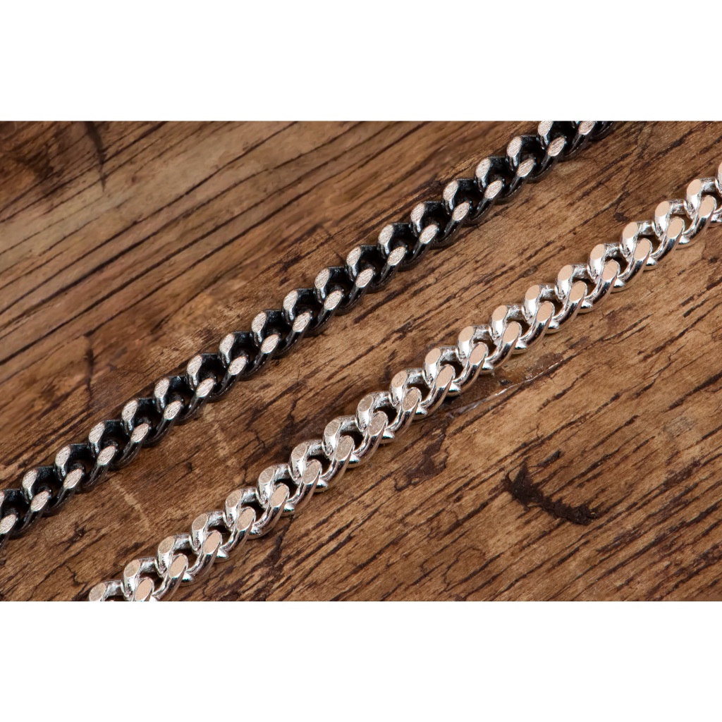 Dây Chuyền Cuban Link 2mm Bạc 925 Nam Nữ – Cuban Chain Màu Bạc, Bạc Oxy Hóa Phù Hợp Đeo Mặt