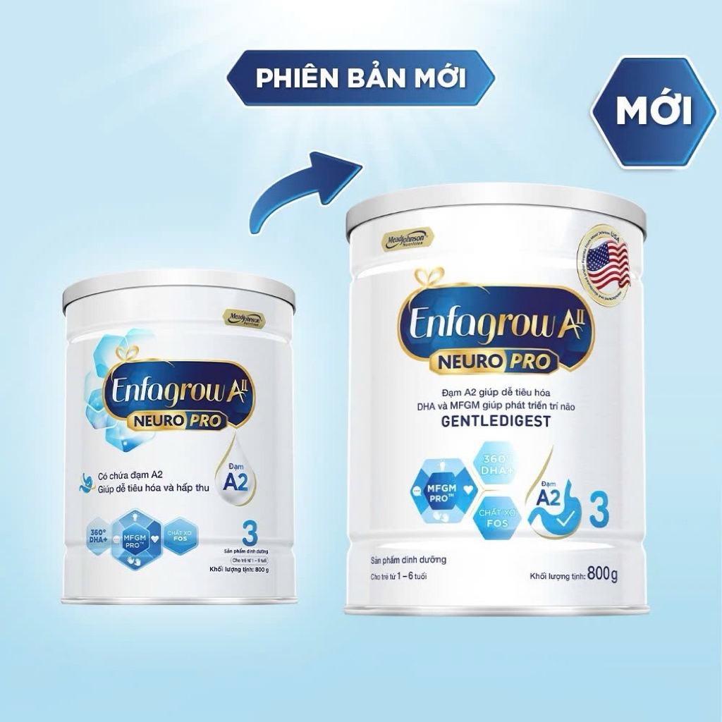 Sữa Công Thức Enfamil A2 NeuroPro Mỹ số 1 350g, số 1/2/3 800g  Date xa