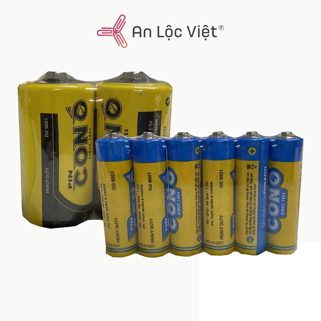 [COMBO 48 VIÊN PIN AA - PIN ĐẠI D HIỆU CON Ó] Pin con Ó AA - Pin Đại D chính hãng