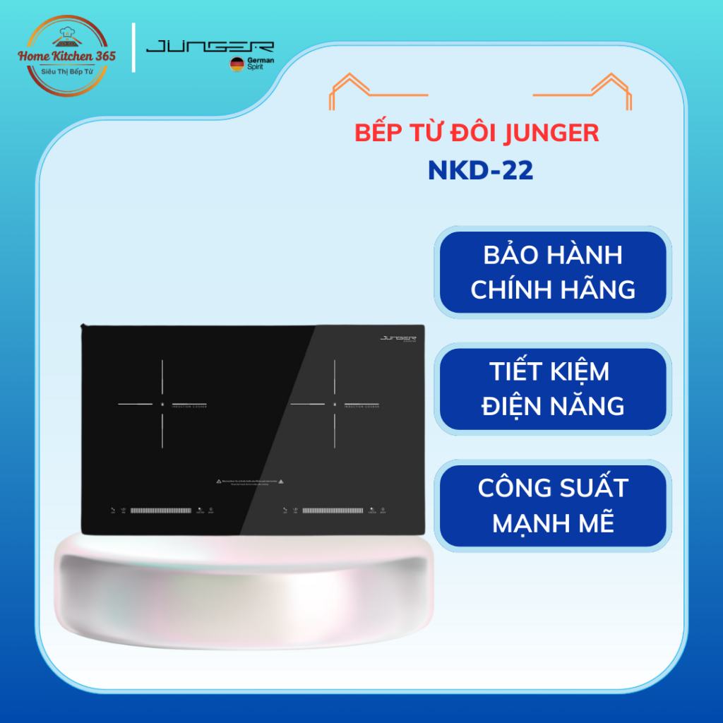 Bếp từ đôi Junger NKD-22 – Hiệu suất cao, sang trọng và tiết kiệm điện năng