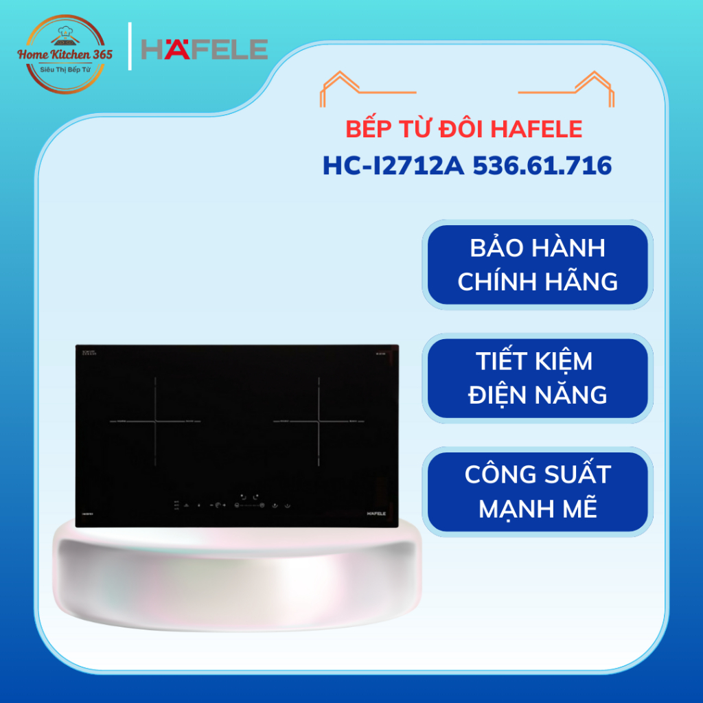 Bếp từ âm Hafele HC-I2712A 536.61.716 – Thiết kế sang trọng, nấu nhanh, tiết kiệm điện