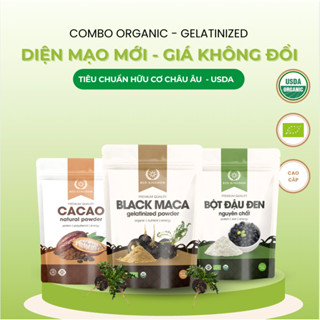 Combo Maca ĐEN + Cacao + Đậu đen Organic Red Kingdom [CHÍNH HÃNG]