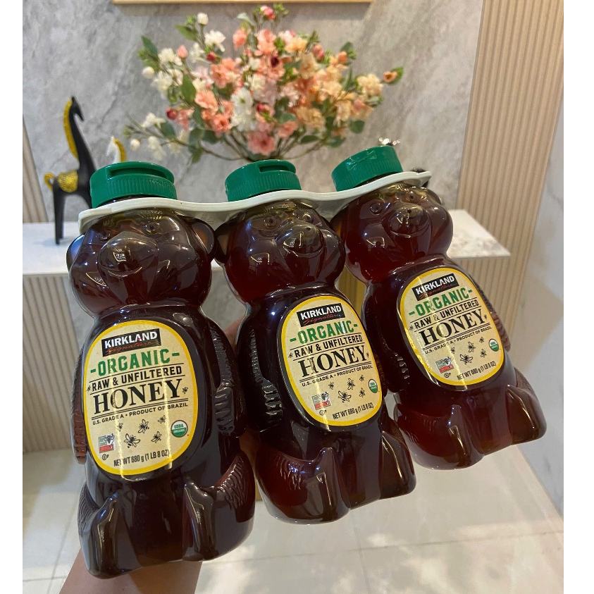 Mật Ong Organic Kirkland Honey Bear 680g