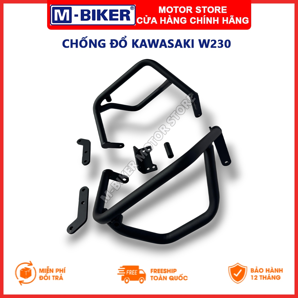 [M-Biker] Chống đổ W230, Khung chống đổ W230, Chống đổ kèm gù dành cho Kawasaki W230
