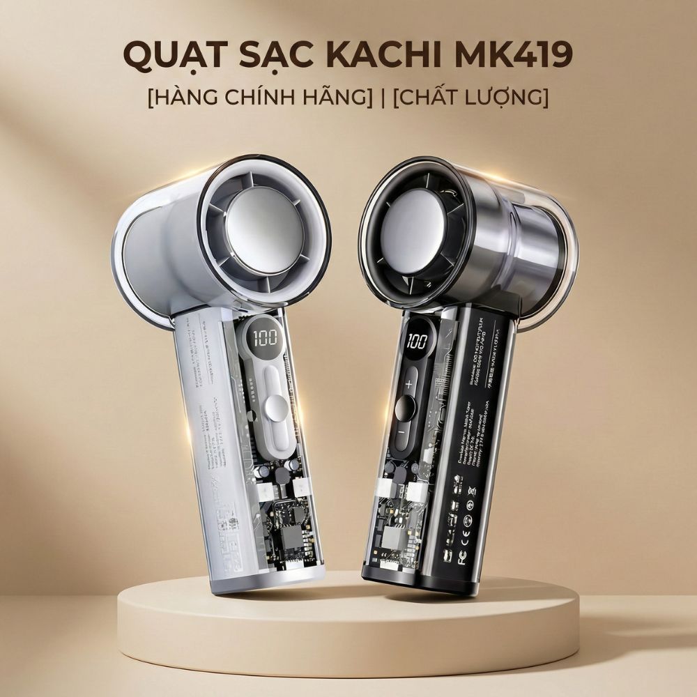 Quạt Sò Lạnh Cầm Tay Kachi MK419