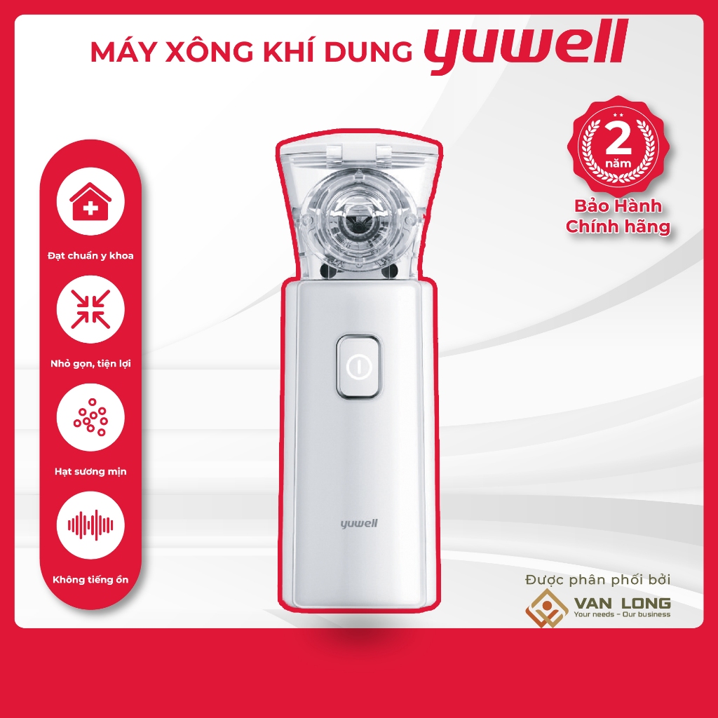 Máy xông mũi họng, máy xông khí dung cầm tay Yuwell M103 - Bảo hành chính hãng 24 tháng