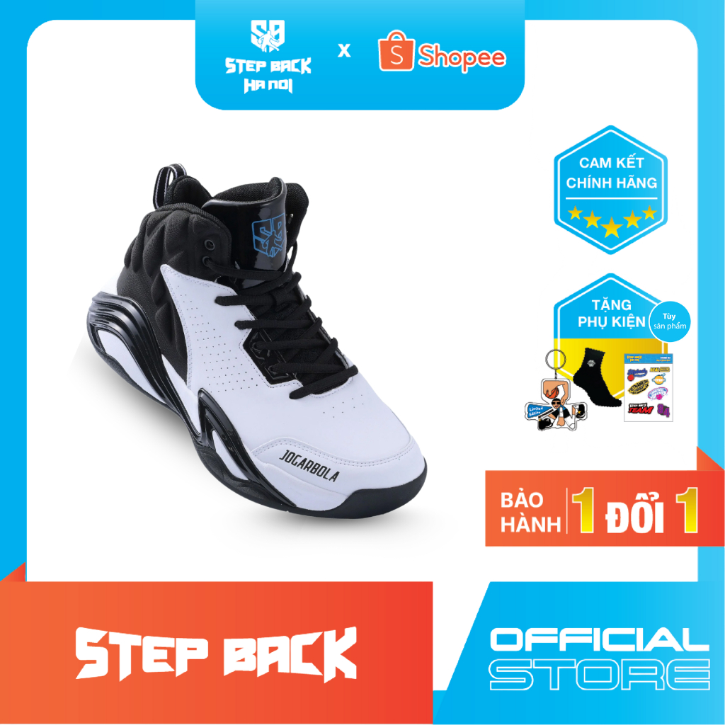 Giày bóng rổ Attack Ace Stepback x Jogarbola, giày bóng rổ cổ cao, giày thể thao nam chơi indoor out