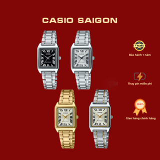 (Chính Hãng) Casio Nữ Vintage LTP-V007 Cọc Số La Mã Dây Kim Loại Size 31x22mm - Bảo Hành 7 Năm