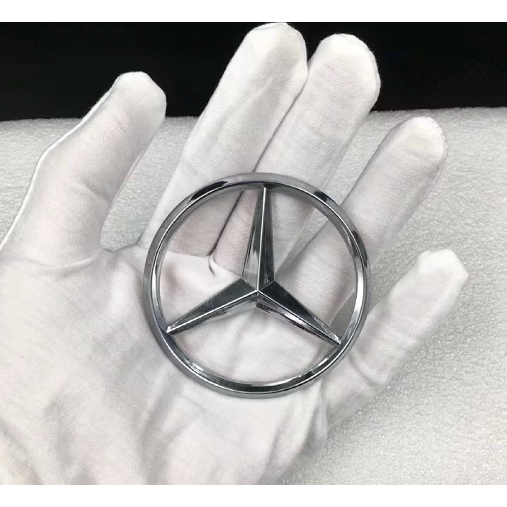 logo mercedes benz kim loại 7cm logo biểu tượng nhãn dán huy hiệu thay thế cho mercedes benz 70mm đư