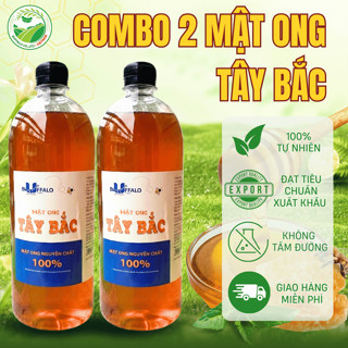 Combo 2 Chai Mật Ong Tây Bắc 1000ml Nguyên Chất Tự Nhiên Đặc Sánh Bổ Dưỡng Sức Khỏe Honey House