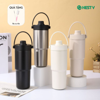 Bình giữ nhiệt cho nam, inox 316, màu sắc tối giản, kèm ống hút, 710ml & 735ml