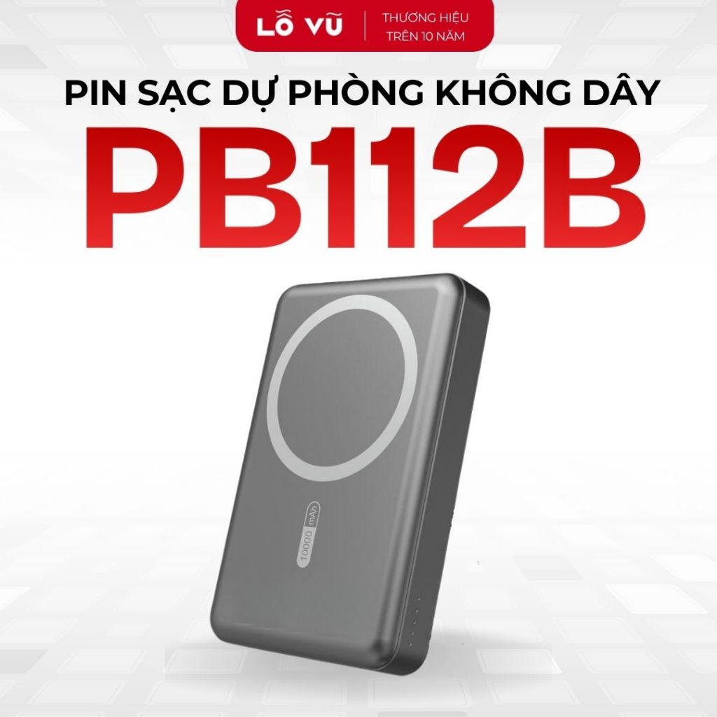 Pin sạc dự phòng không dây 10.000mah PB112B, Sạc nhanh 22.5W, Không dây 15W, Chứng nhận 3C (CCC) - levu01, lỗ vũ | BigBuy360 - bigbuy360.vn