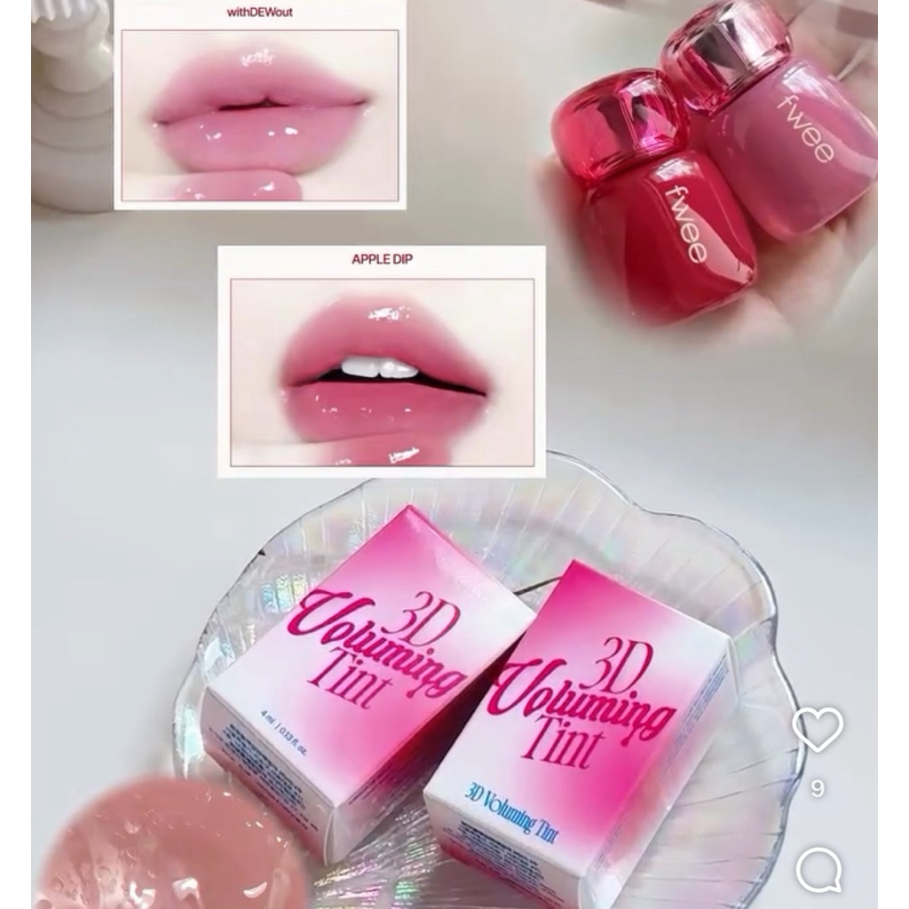 son tint bóng Fwee 3D Voluming Tint màu 05,06,11