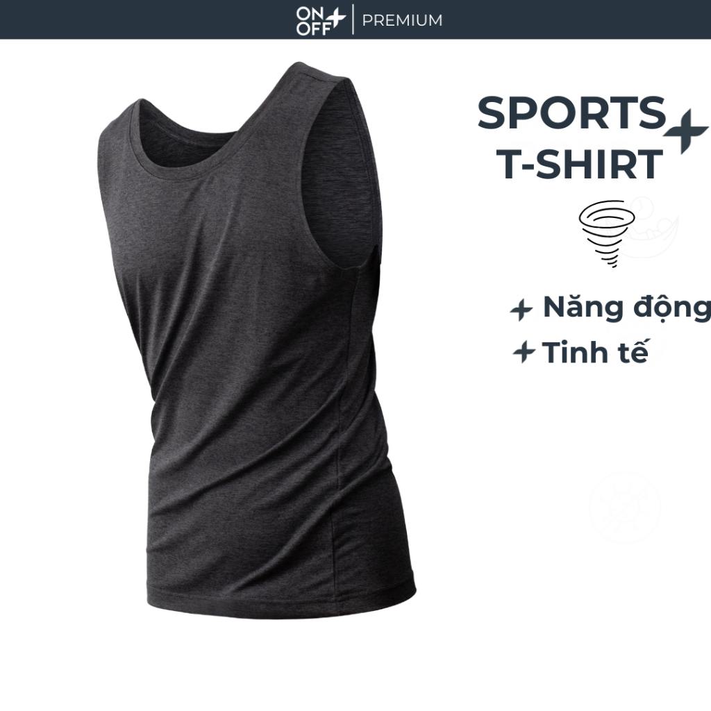 Áo ba lỗ nam thể thao siêu nhẹ siêu mềm mại Công nghệ Quick-Dry thoát ẩm ONOFF active  - 18TS24A260