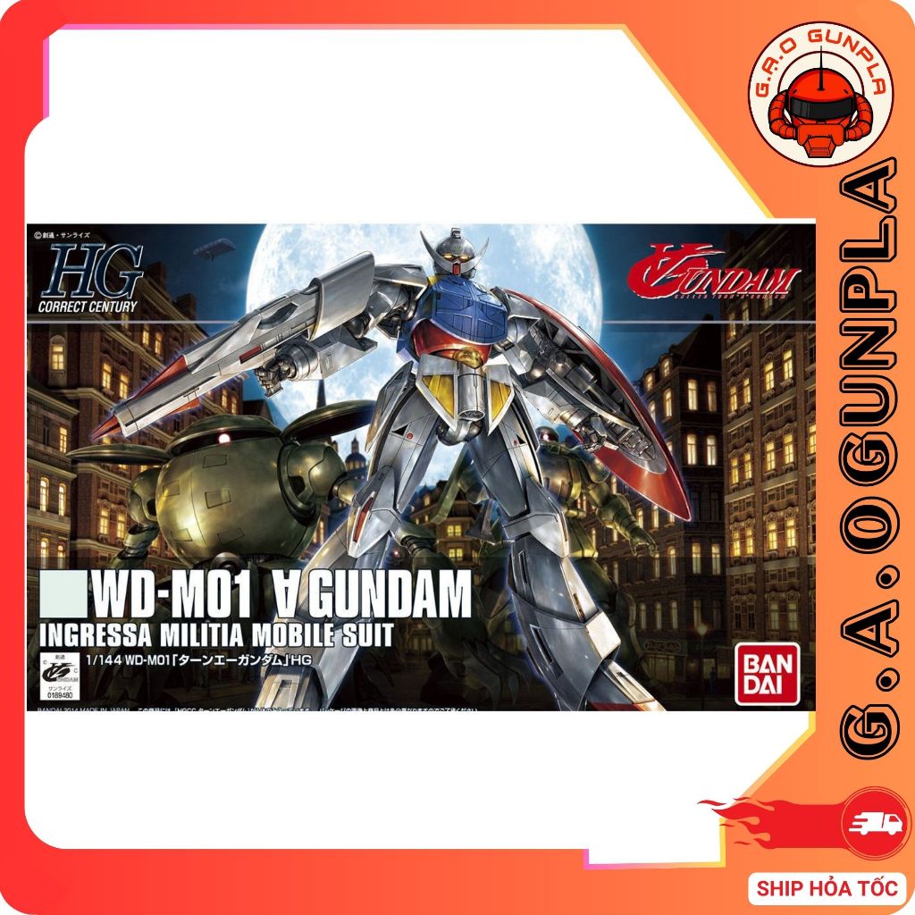 Mô hình lắp ráp Gundam Bandai chính hãng HG 1/144 TURN A GUNDAM