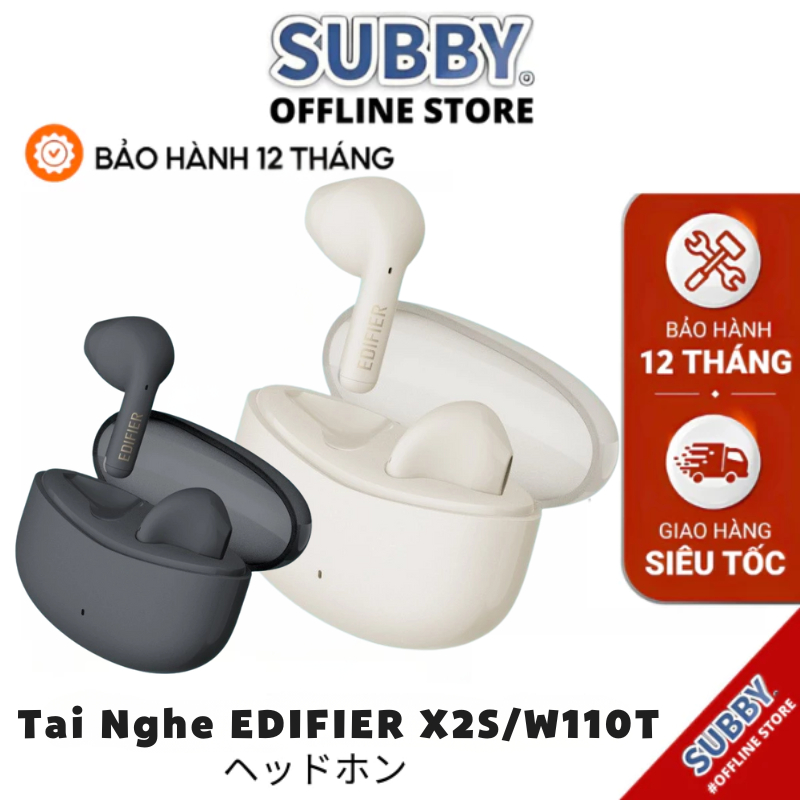 Tai Nghe Bluetooth Nhét Tai EDIFIER X2S/W110T | Khử Tiếng Ồn Môi Trường | Thời Gian Sử Dụng Đến 26H 