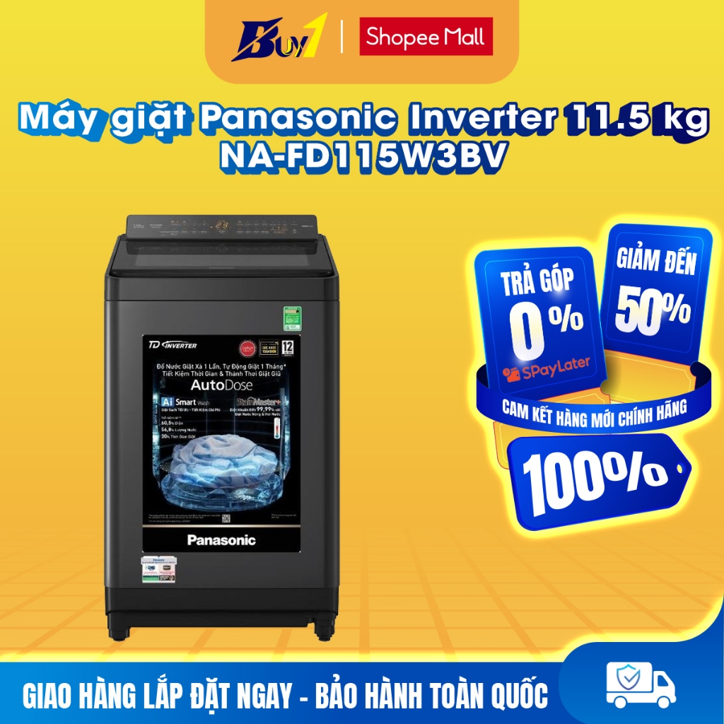 NA-FD115W3BV - Máy giặt Panasonic Inverter 11.5 kg NA-FD115W3BV - Hàng chính hãng