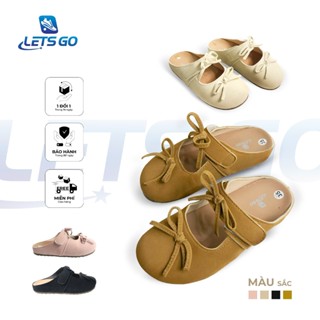 Dép sục nữ 2 nơ chất da lộn dày dặn, sục nữ 2 quai phối nơ #007 siêu xinh Giày dép hottrend shop