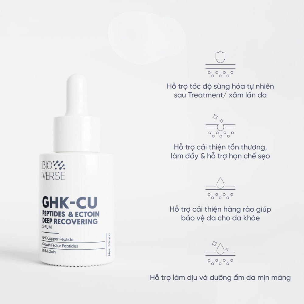 Ảnh 5 của Serum Bioverse GHK-Cu Peptides and Ectoin Deep Recovering giúp phục hồi và tăng sinh lớp sừng