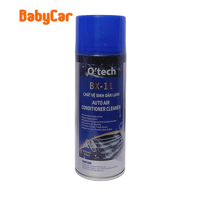 Vệ sinh dàn lạnh điều hoà Ô tô BX 11 chính hãng Otech (có bán theo thùng)