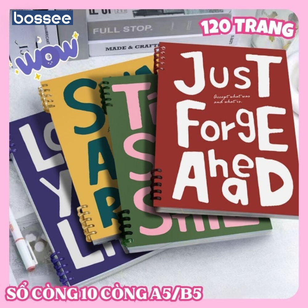 Sổ còng A5 B5 120 trang, Bìa graffiti phong cách Mỹ  kèm ruột giấy - Vỏ bìa nhựa binder, sổ thiết kế