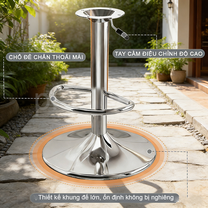 Ghế Bar Eames Hiện Đại Tối Giản | Có Tựa Lưng & Điều Chỉnh Chiều Cao | Phù hợp cho sân vườn và khu vườn | BigBuy360 - bigbuy360.vn