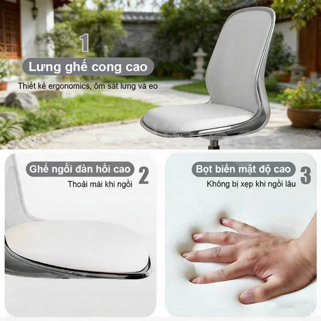 Ghế Bar Eames Hiện Đại Tối Giản | Có Tựa Lưng & Điều Chỉnh Chiều Cao | Phù hợp cho sân vườn và khu vườn | BigBuy360 - bigbuy360.vn