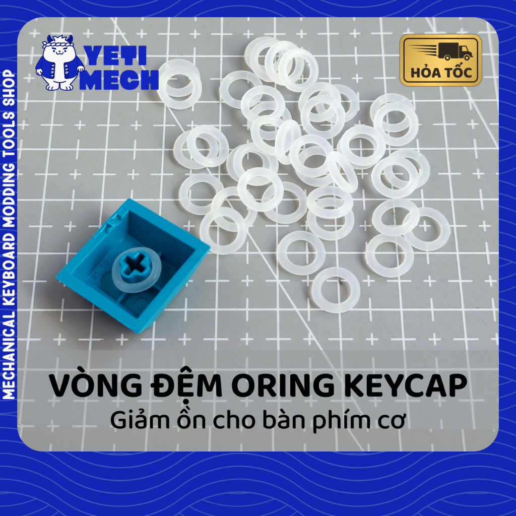 120 Vòng đệm Oring cao su gắn keycap giúp giảm tiếng ồn bàn phím cơ | Giảm hành trình switch | Yeti 