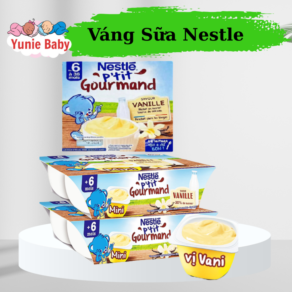 [DATE 3/2026] Váng sữa Nestle lốc 4 hộp vị vani cho bé 6m+