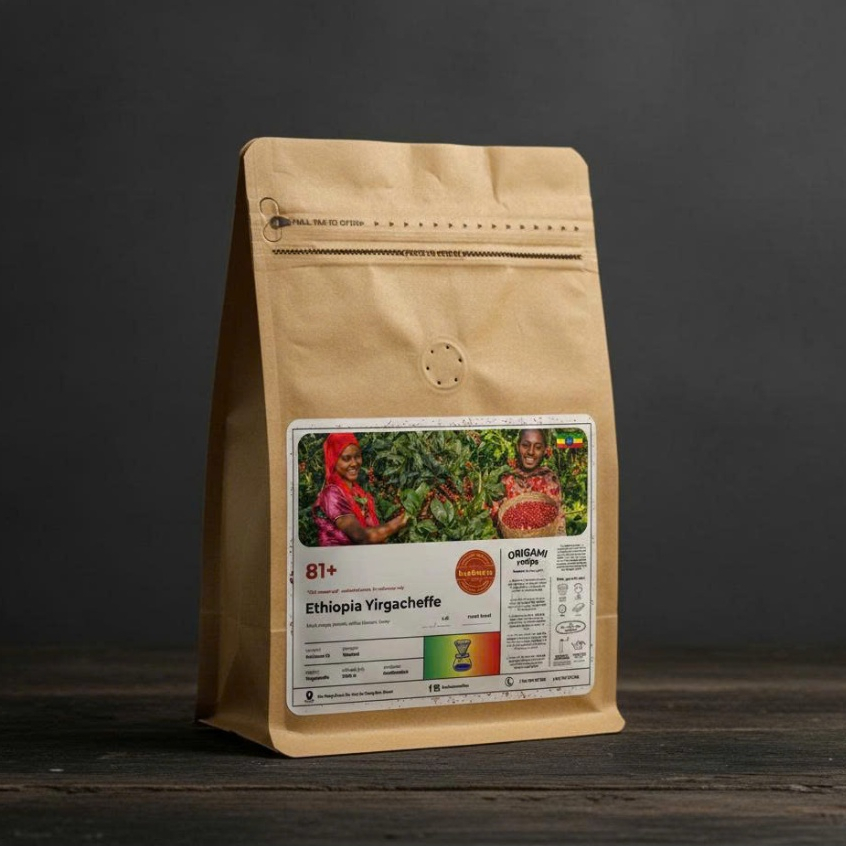 [200gr] Cà phê Specialty Arabica Ethiopia Yirgacheffe, gói nguyên hạt pha espresso, pour-over, aerop