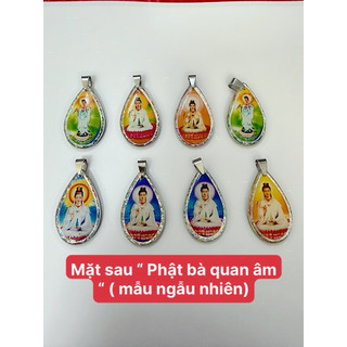 Mặt dây chuyền nhựa phật quan âm - a di đà (4,2 cm )