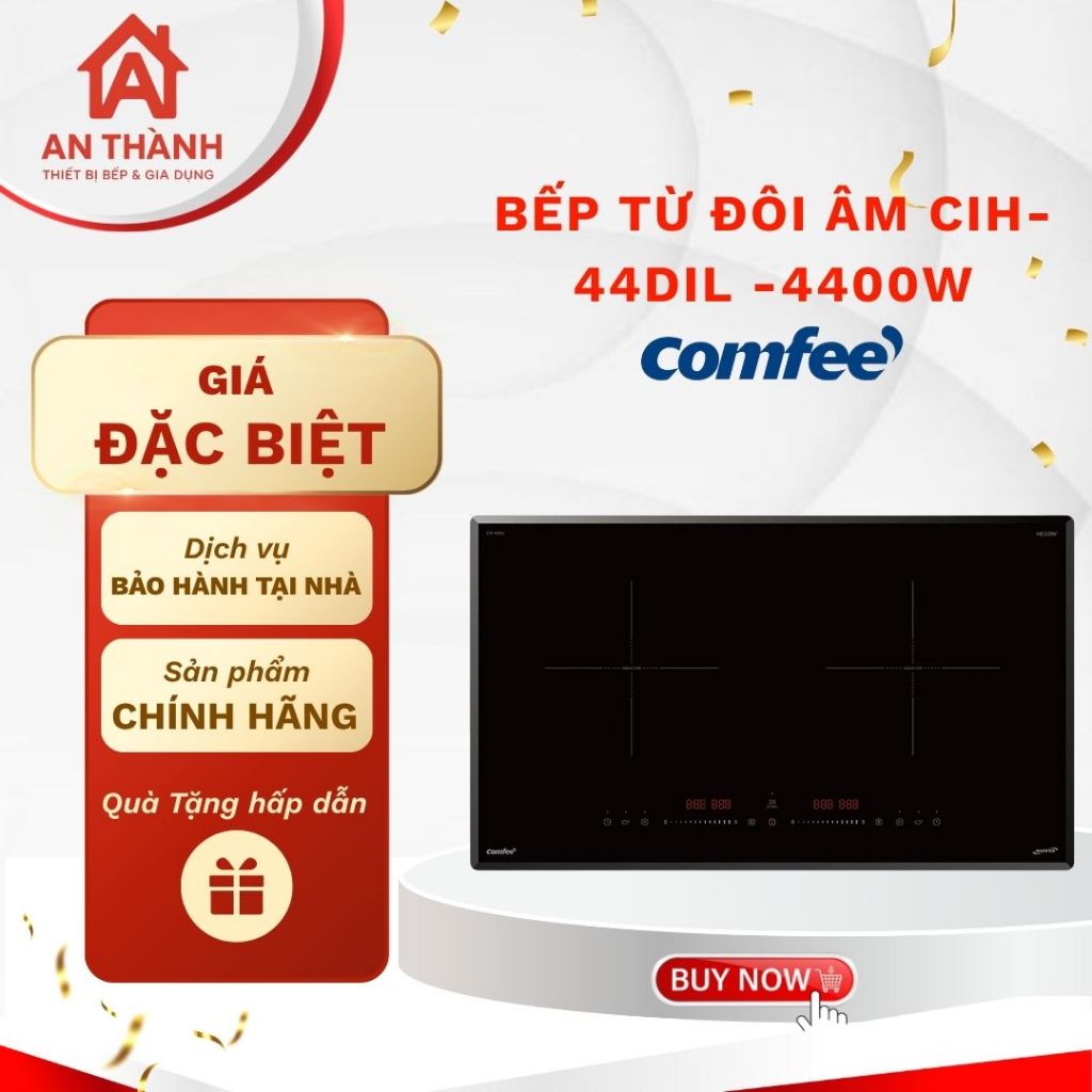 Bếp từ đôi âm Comfee CIH-44DIL - 2 Vùng Nấu Cao Cấp