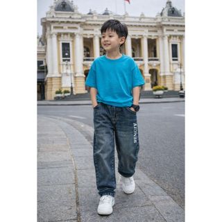 Quần Jeans baggy, Quần bò xuông, Quần dài bé trai từ 13 - 45kg phong cách cá tính Boyykids.vn QD52