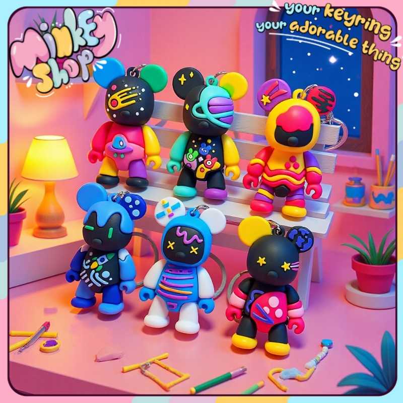 Móc khoá Gấu Bearick dễ thương móc khoá hoạt hình disney giá rẻ quà tặng phụ kiện treo túi xách -Min