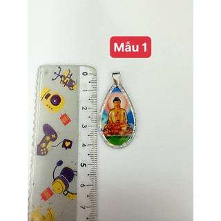 Mặt dây chuyền nhựa phật quan âm - a di đà (4,2 cm )
