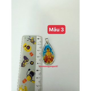 Mặt dây chuyền nhựa phật quan âm - a di đà (4,2 cm )